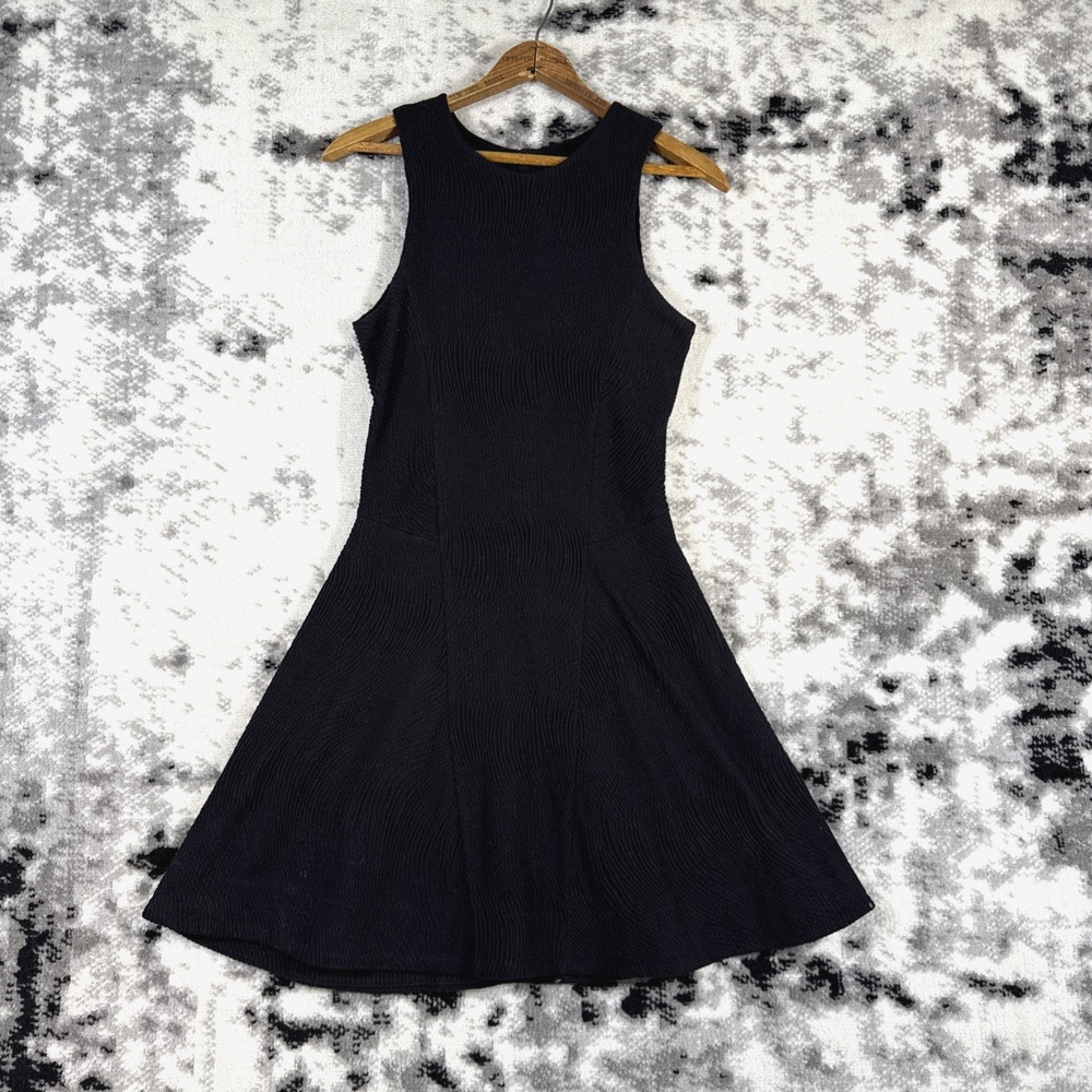 Rag & Bone Geneva Textured Dress Womens Size Extra Small Black Sleeveless